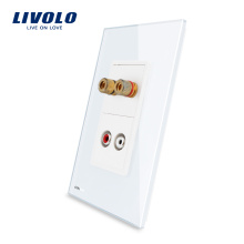 Livolo Factory Top Quality Two Gang Sound and Audio Socket Outlet VL-C591AAD-11